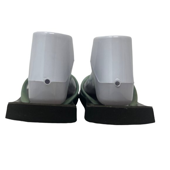 Michael Kors Womens Green Thong Sandal Flip Flop Jelly Gold Tone Logo Size 10 M - Picture 2 of 11